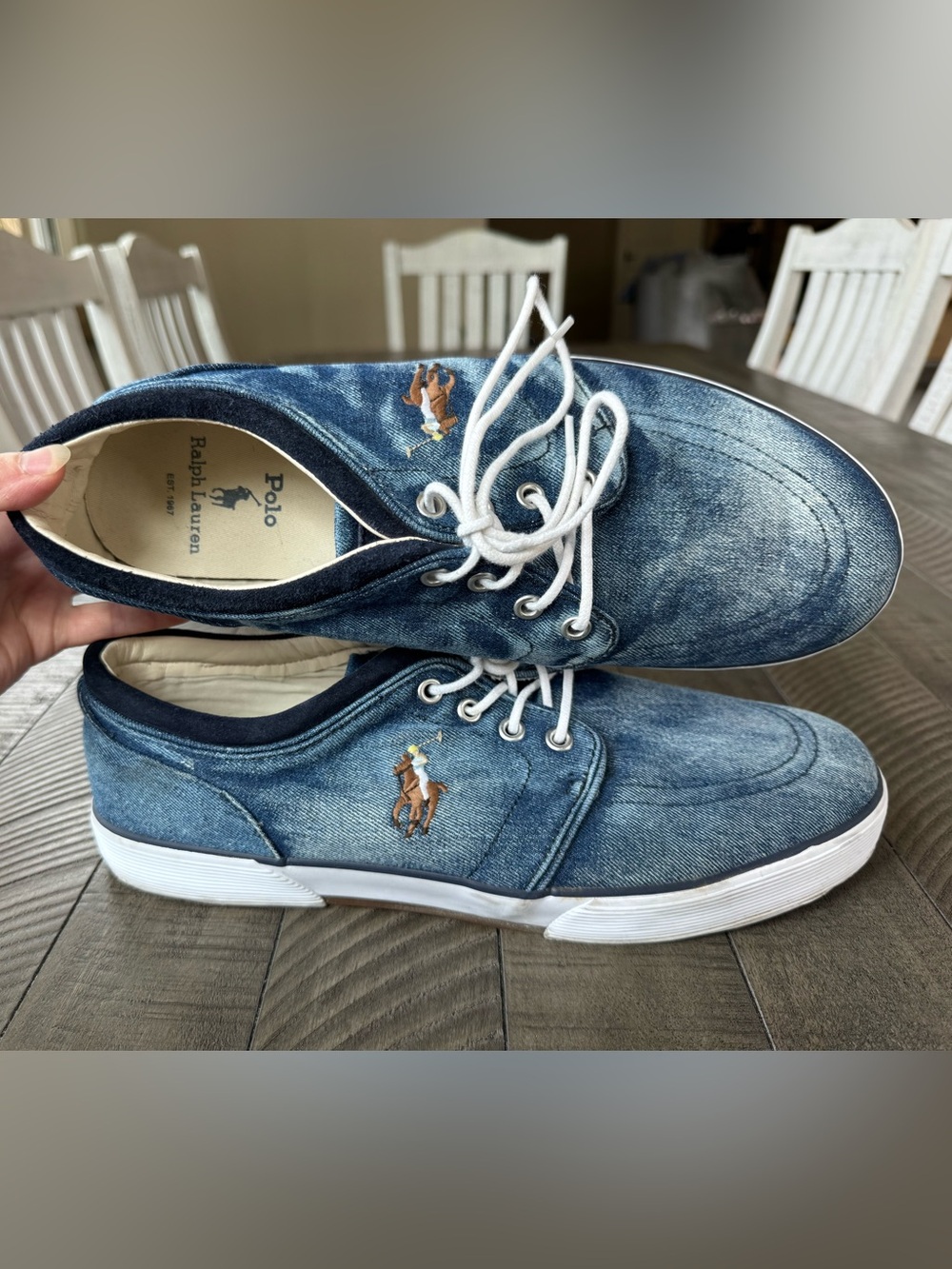 Ralph Lauren - Polo Ralph Lauren Faxon Low Lace-Up Pony Sneakers Men’s Size 12D